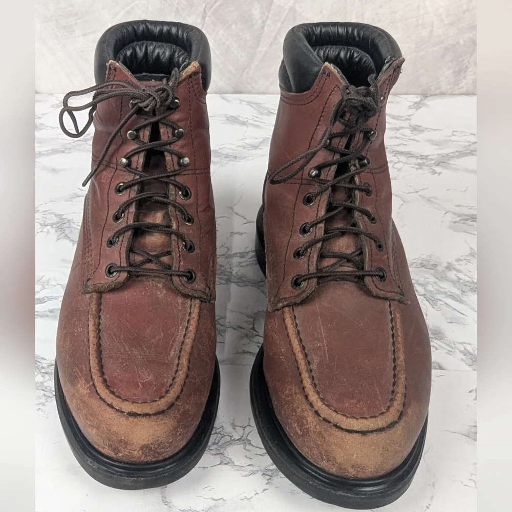 Red Wing Leather Work Boots Men's Size 9 Made In The USA